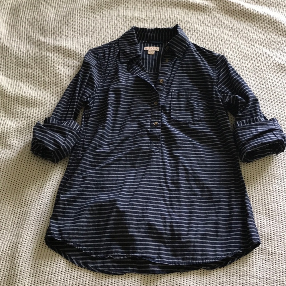 Striped button up